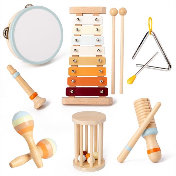 Musical Instruments Wooden Toys for Toddlers 1-3