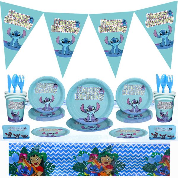 82pieces Stitch Party Tableware Set, Disposable Tableware PartySuppliesGift