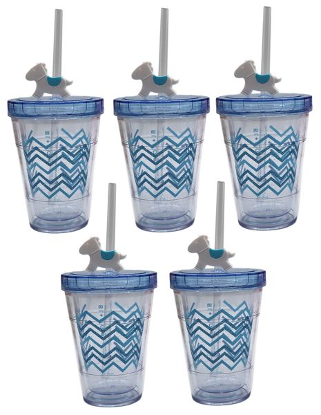 410ml Double Transparent Wall Flash Trojan Cup / Tumbler Set Of 2