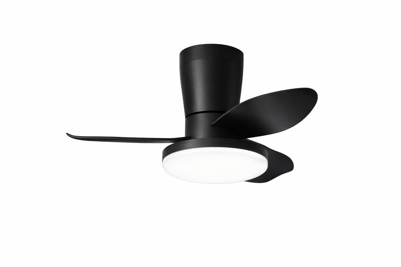 65cm Compact Three Blade Ceiling Fan With Remote Control - 25 Inch