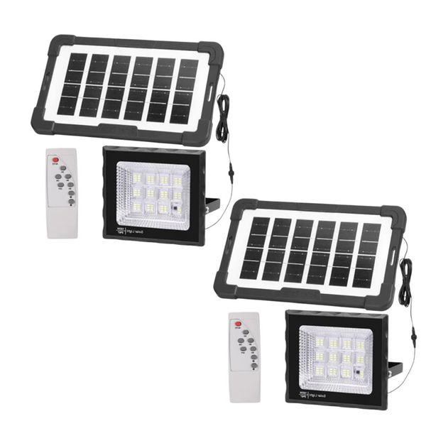 Set Of 2 50W Solar Flood Light 3mah Battery With 6V 4W Solar Panel OP031