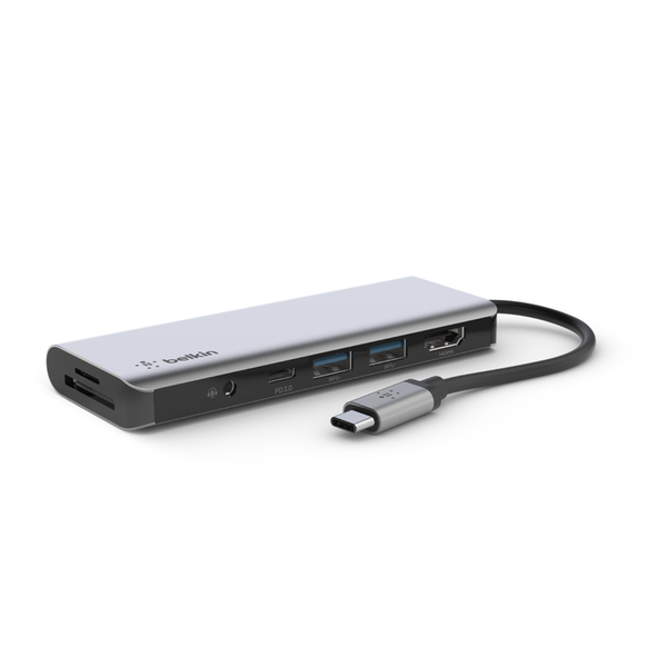 Belkin - USB-C Connect - 7-in-1 Adapter - Silver