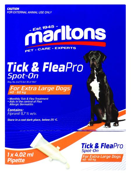 Marltons Tick &amp; Flea Spot-On Pro X-Large Dogs 4.02ml