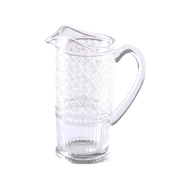 GALATEO - Hand Pressed Jug Clear Deco