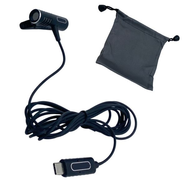 3.5cm Mini Clip On Lavalier Microphone For Hands Free Use On Type C Devices