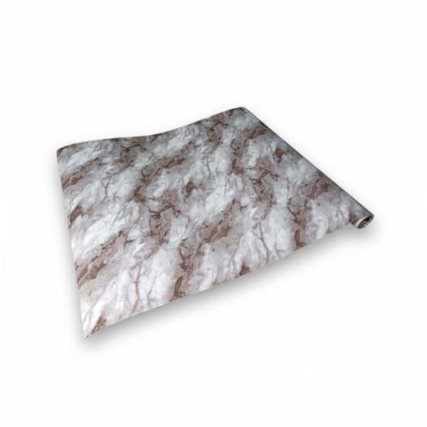 SMTE Premium Marble Brown Mix Self-Adhesive Wallpaper Coil - 120cm X
