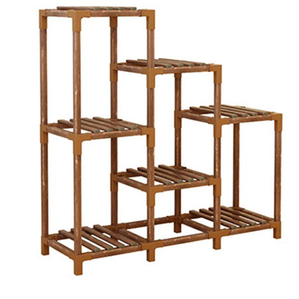 Garden Home Decor Bamboo Pot Plant Display Stand Cool (25x82x78cm)