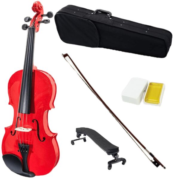 Courante Red Laquer 1/2 full violin outfit with Shoulder rest