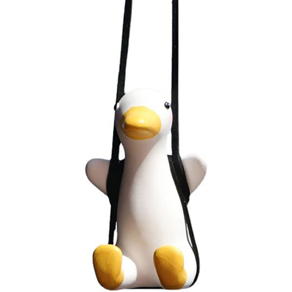 Cute and Creative Car Swing Duck Keychain Plaster Scented Car Decor