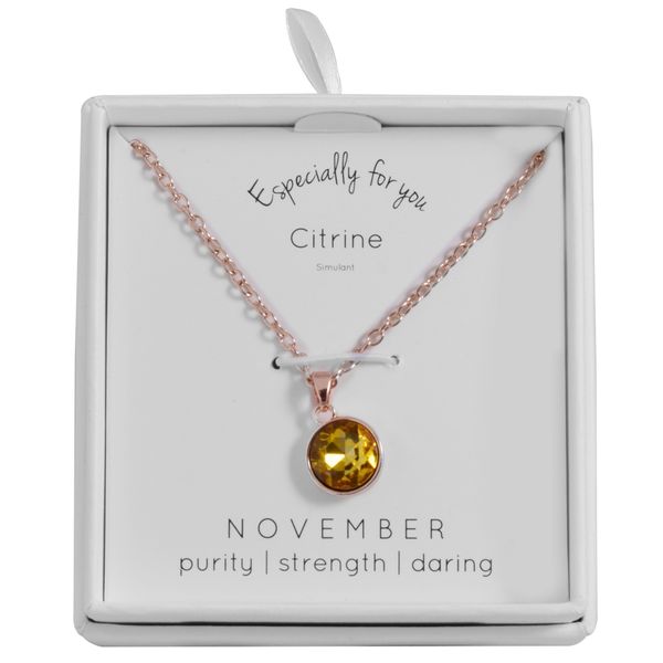 Urban Muse Citrine Birthstone Pendant - Ladies