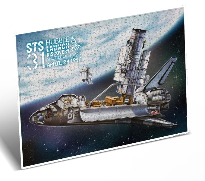 Cubic Fun NASA - Hubble Telescope &amp; Shuttle Orbiter (1000pcs) Jigsaw Puzzle