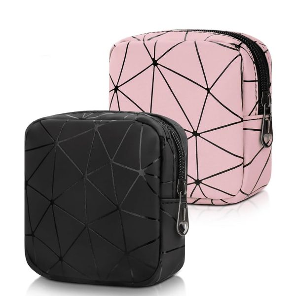 2 Pcs Mini Bag,Lipstick Travel Pouch Makeup Bag Compact Makeup Pouch