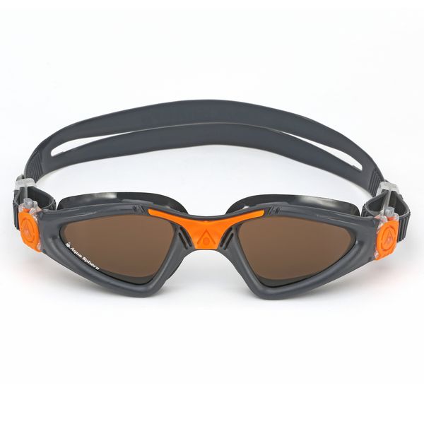 Aquasphere Kayenne - Brown Polarized Lens - Grey/Orange Swim Goggles