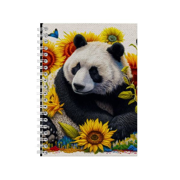Embroidered GIANT PANDA2 Notebook Animal Gift Idea Notepad Pad 100