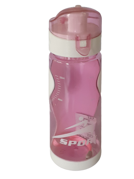 500ml Water Bottle - Pink/White