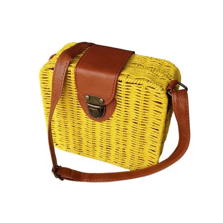 Square best sale wicker bag