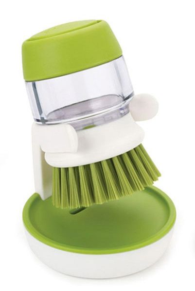 Dish Washing Brush- Liquid Dispenser &amp; Storage Stand