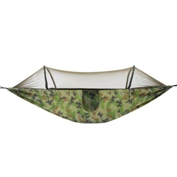 Portable Camping Hammock With Mosquito Net - Military Green