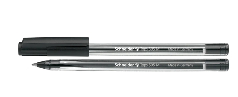 Schneider - TOPS505 Ballpoint Pen Medium - Black x 10