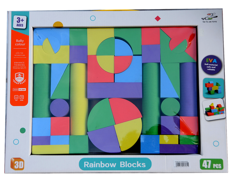 Rainbow Foam Building Blocks