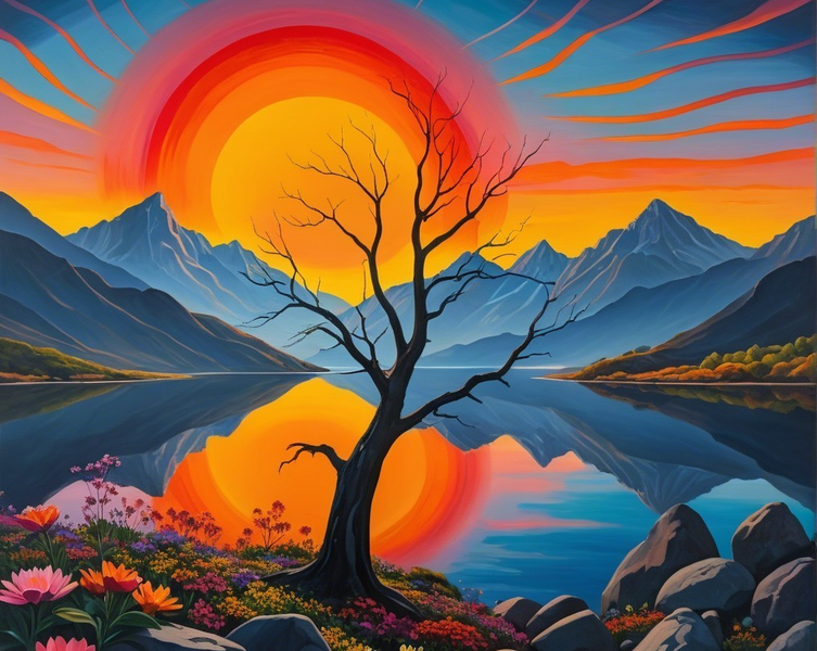Canvas Home Decor Wall Art -Sunset Serenity