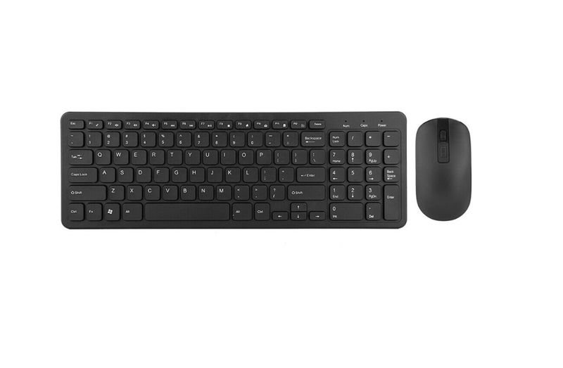 Slimline wireless keyboard and mouse combo set