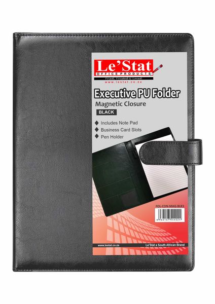 Le'Stat Executive PU Folder with Magnetic Closure