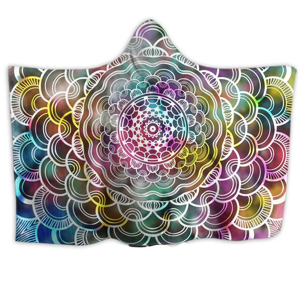 Yoga Mandala Blanket Hoodie Soft