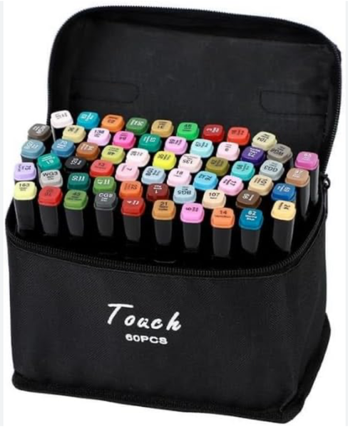 60 Pcs Double Headed Marker Set