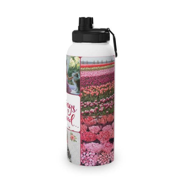Pink Roses 850ml Water Bottle