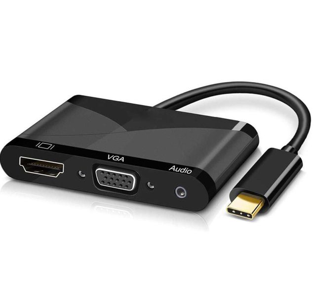 5 in 1 USB Type-C Hub With 4K HDMI/VGA/Audio USB 3.0 USB-C PD 9573S
