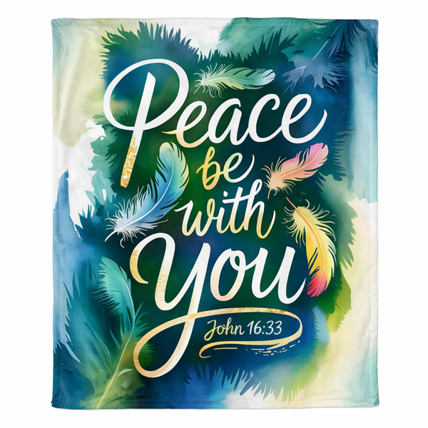 Christian Inspirational Peace Fleece Blanket (130 x 150 cm)