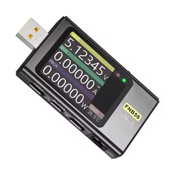 FNIRSI FNB58 USB-C Power Delivery Analyser- Cable &amp; Charger Tester, Fast