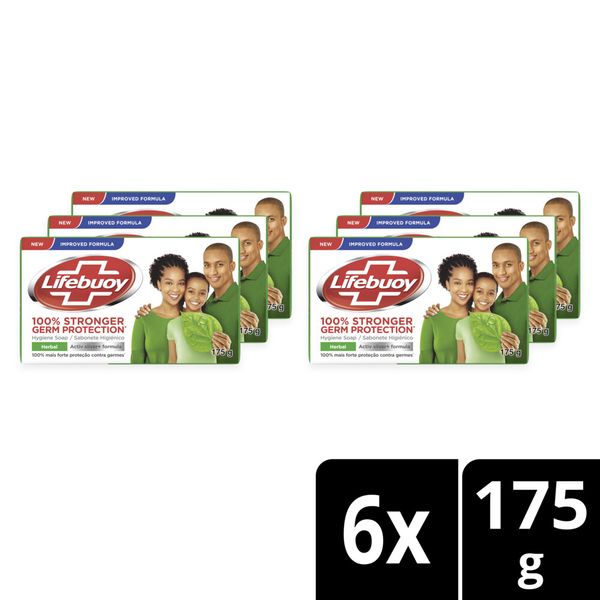 Lifebuoy Herbal Hygiene Bar Soap 6x175g