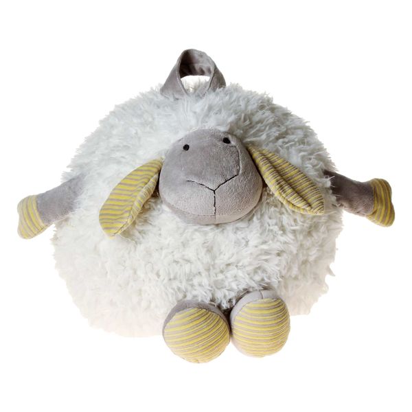 Peluche 33cm Fluffy Round Lamb Plush in White 8133W