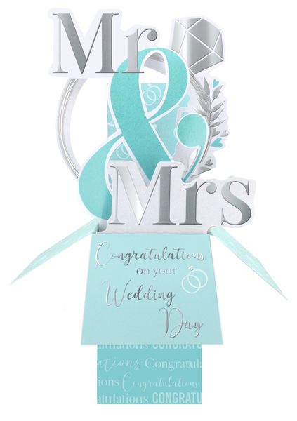 Clever Cubes 3D Pop-up card - Wedding (Mr &amp; Mrs)