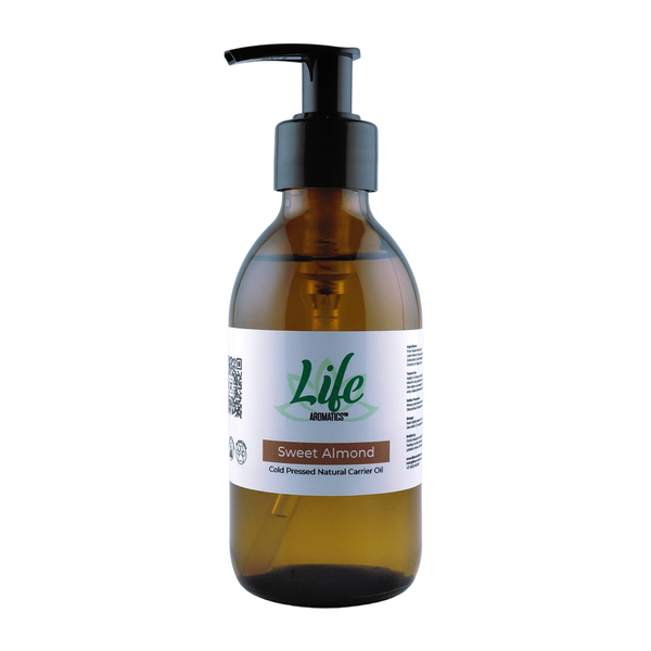 Sweet Almond Oil (Organic and Cold Pressed) with Lotion Pump Dispenser
