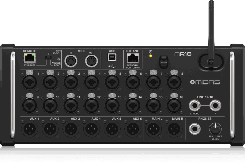 Midas MR18 18-channel Tablet-controlled Digital Mixer