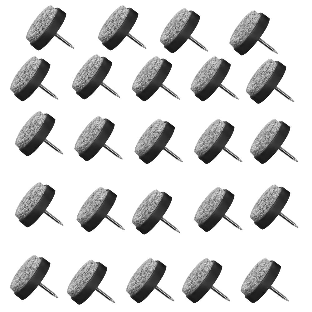 Tool DIY Round Felt Nail Furniture Leg Floor Protector Set of 24 - 2.4cm
