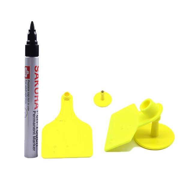 Large Cow Ear Tag 81mmx71mm with Permanent Ear Marking Pen