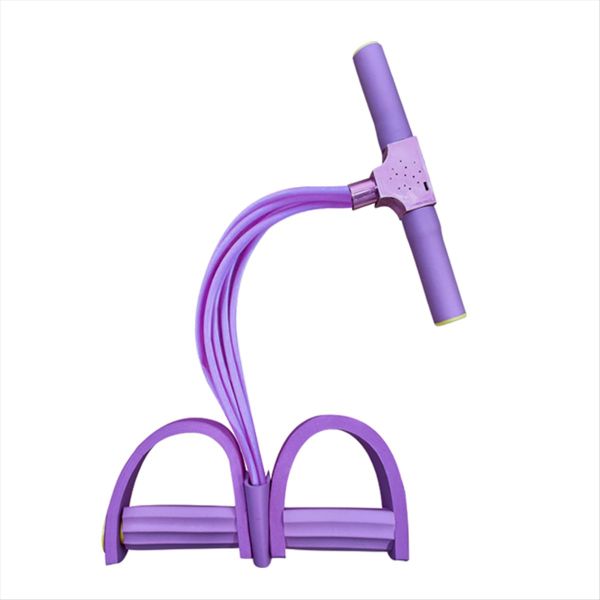 Multifunctional Tension Rope Yoga Pedal Puller Resistance Band Purple