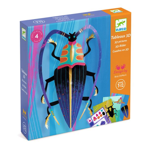Djeco Golden Shimmer Craft Kit - 3D Bug Collage