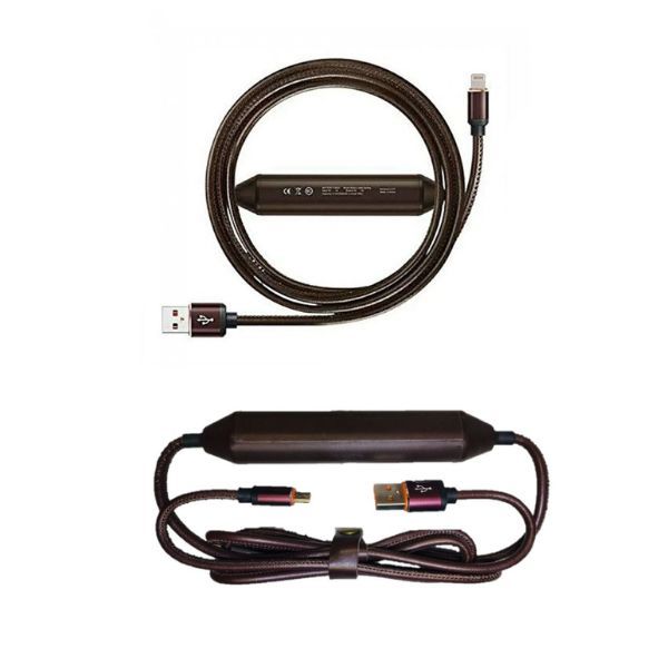 2 in 1 Ultra Rugged Braided Nylon 1.5m Data and Power Bank Cable 2600mAh