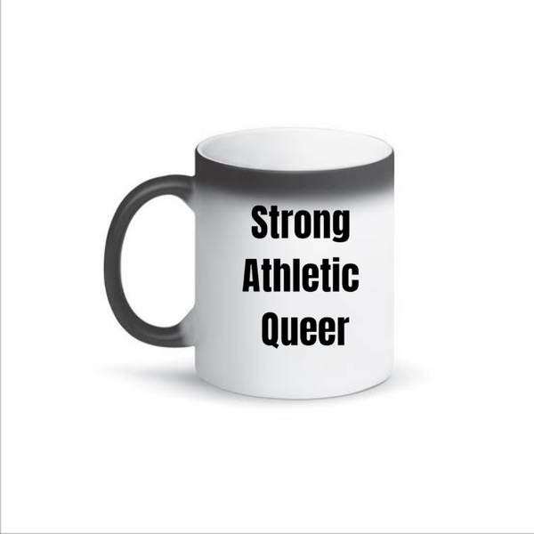strong athletic queer LGBTQ color changing mug