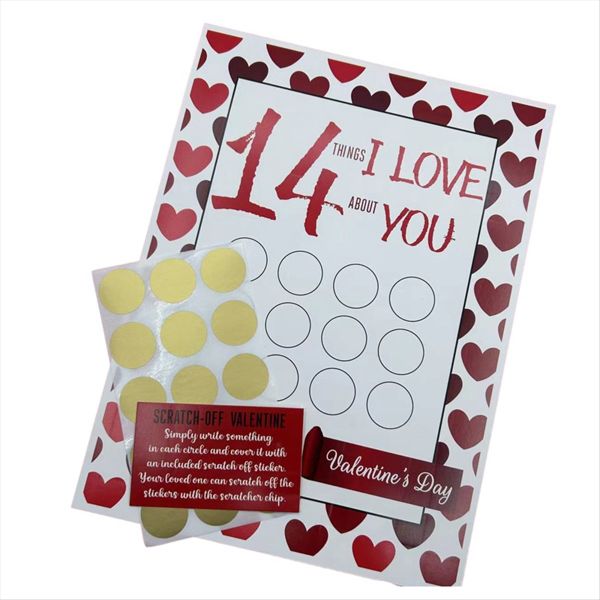 Valentine Day Scratch-Off Romantic Greeting Love Scratching Card B