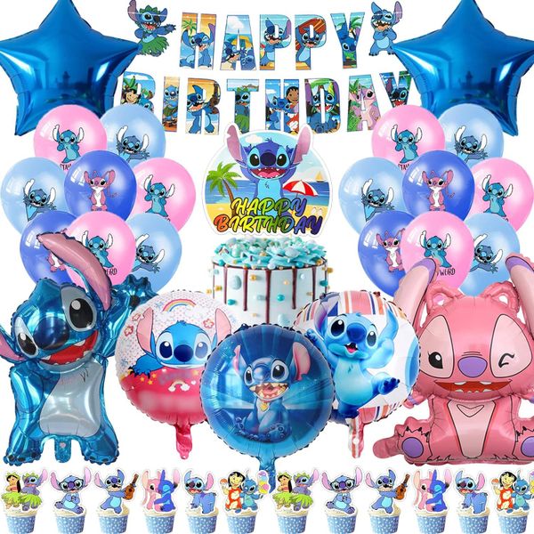 Party Decoration Birthday Banner Cake Topper Balloon Set