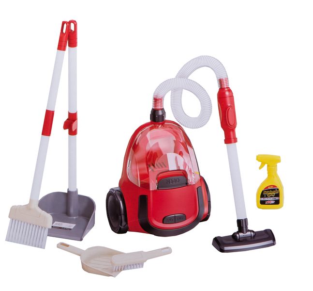 Liduo Toy Battery Operated Toy Vacuum Cleaner with Accessories (5pcs) 19cm