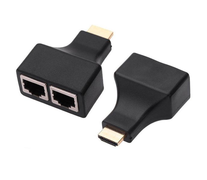 1080P HDMI Male to Dual RJ45 Female Network Adapter -B5391
