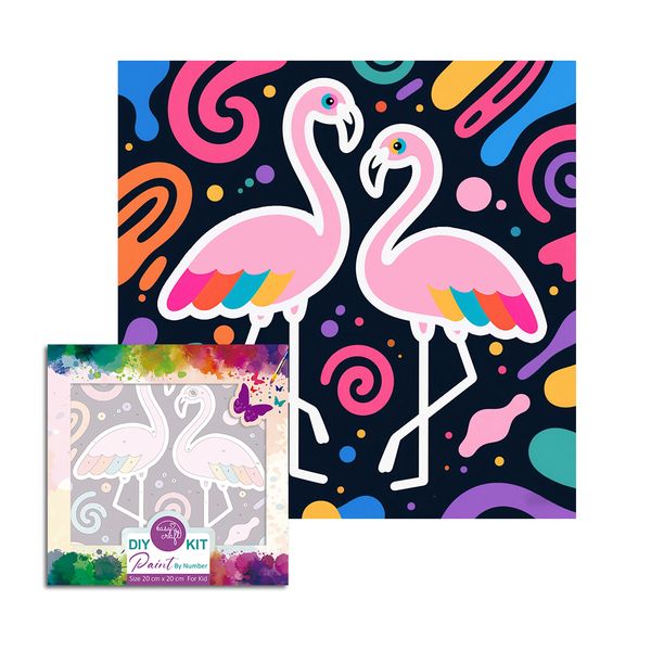 Easy Craft Paint by Number DIY Kit, 20x20cm-Cute Birds