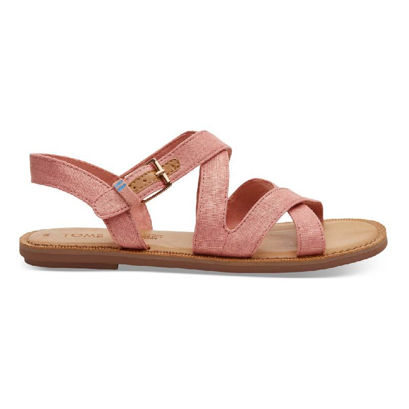 Toms Women's Pink Canvas Sicily Sandals | Shop Today. Get it Tomorrow ...